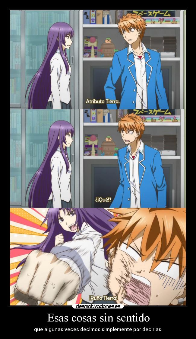 carteles anime frag kaichou golpea con atributo doni desmotivaciones