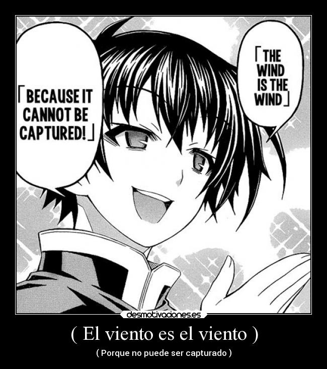 ( El viento es el viento ) - ( Porque no puede ser capturado )