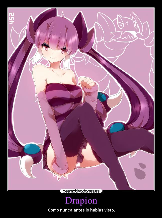 carteles anime pokemon otaku devilbrigade drapion cosplay hemorragia nasal pervertido ecchi veneno siniestro desmotivaciones