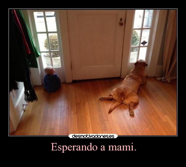 Esperando a mami. -