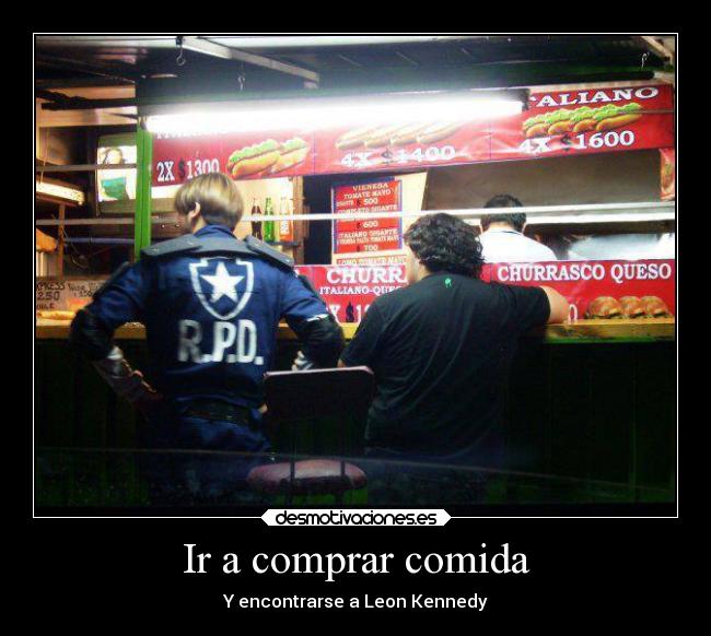 carteles comida videojuegos humor resident evil desmotivaciones