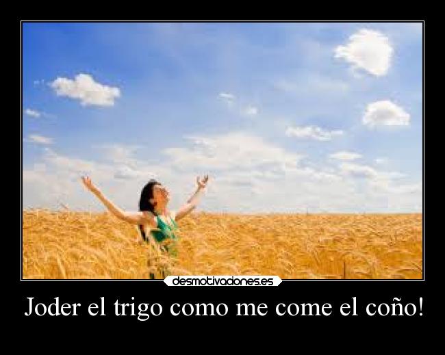 Joder el trigo como me come el coño! -