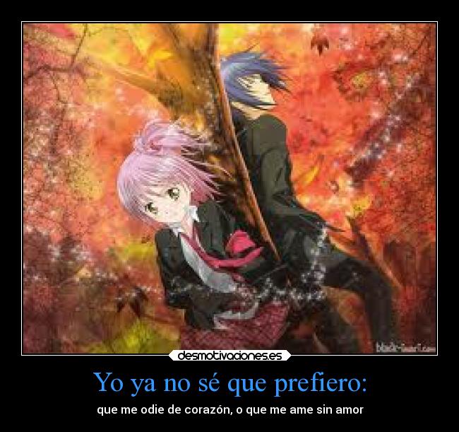carteles corazon odio amor anime shugo chara ikuto amu amuto desmotivaciones