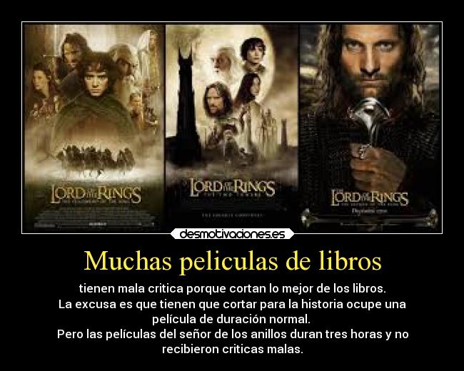 Muchas peliculas de libros - 