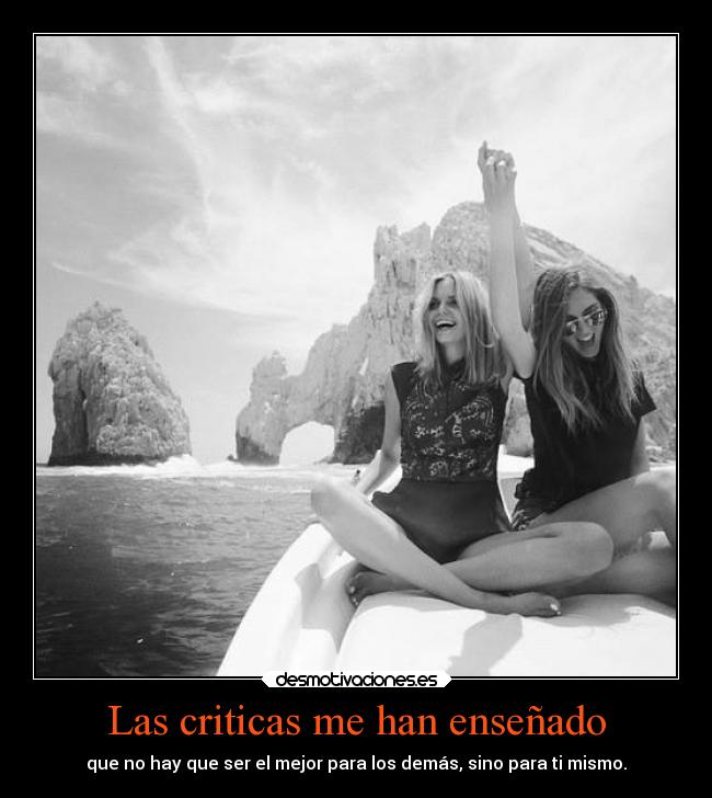 Las criticas me han enseñado - 