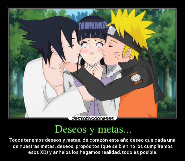 Deseos y metas... - Todos tenemos deseos y metas, de corazón este año deseo que cada una
de nuestras metas, deseos, propósitos (que se bien no los cumpliremos
esos XD) y anhelos los hagamos realidad, todo es posible.
