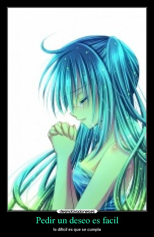 carteles deseos anime vocaloid desmotivaciones