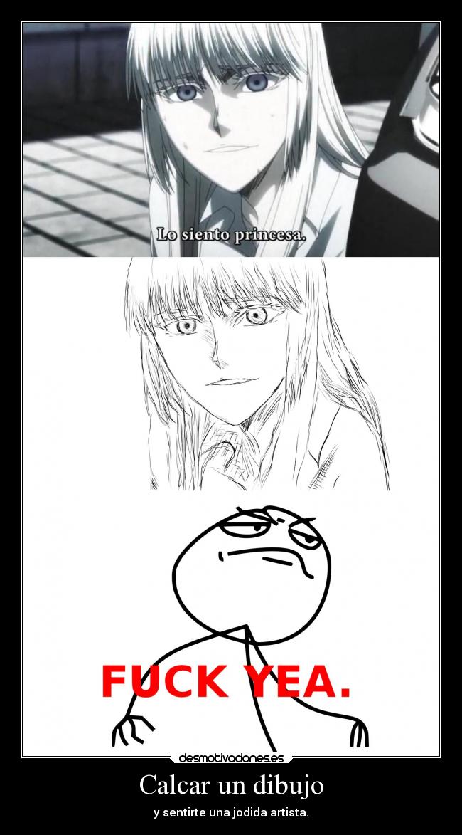 Calcar un dibujo - y sentirte una jodida artista.