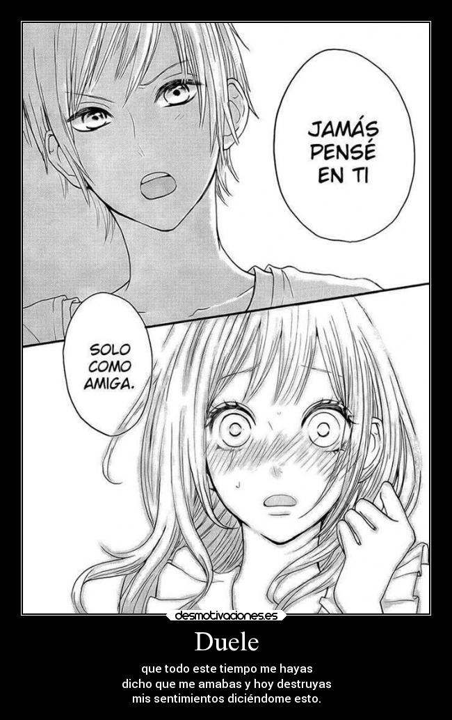 carteles desmotivaciones desamor amor anime manga otaku desmotivaciones