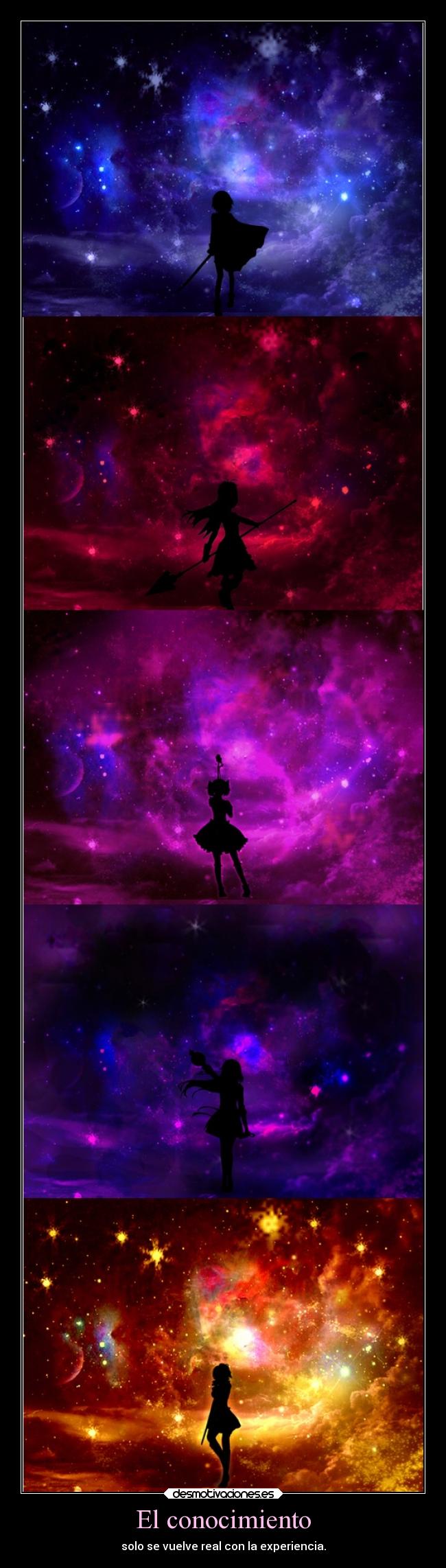 carteles desmotivaciones madoka magica gatete conocimiento experiencia desmotivaciones