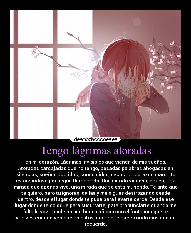 Tengo lágrimas atoradas - 