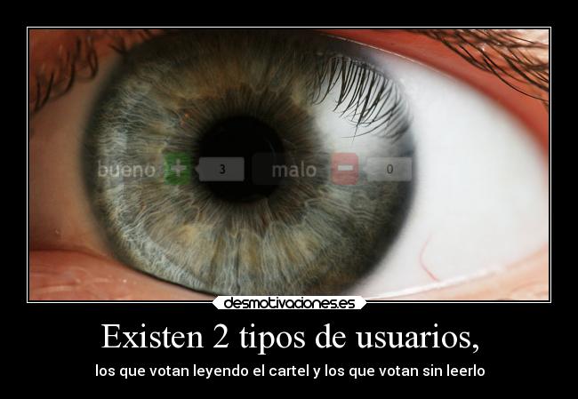 Existen 2 tipos de usuarios, -