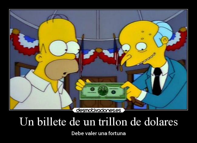 Un billete de un trillon de dolares - 