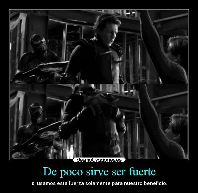 De poco sirve ser fuerte - si usamos esta fuerza solamente para nuestro beneficio.