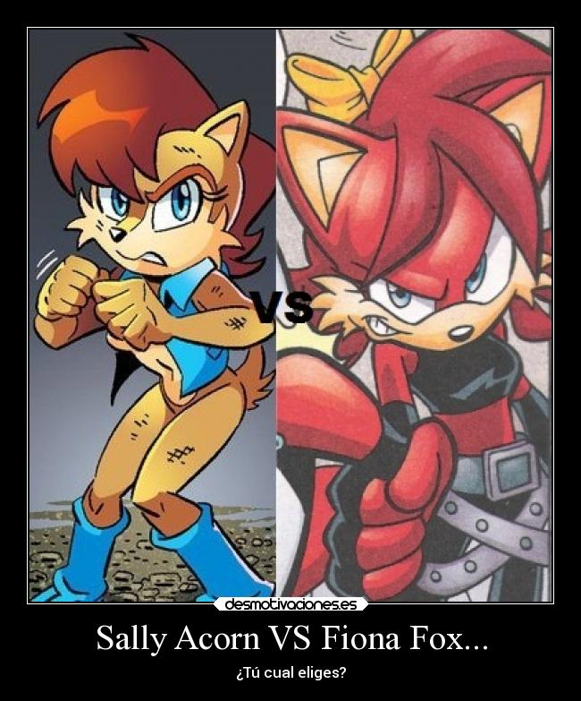 carteles enemigo sally acorn fiona fox desmotivaciones