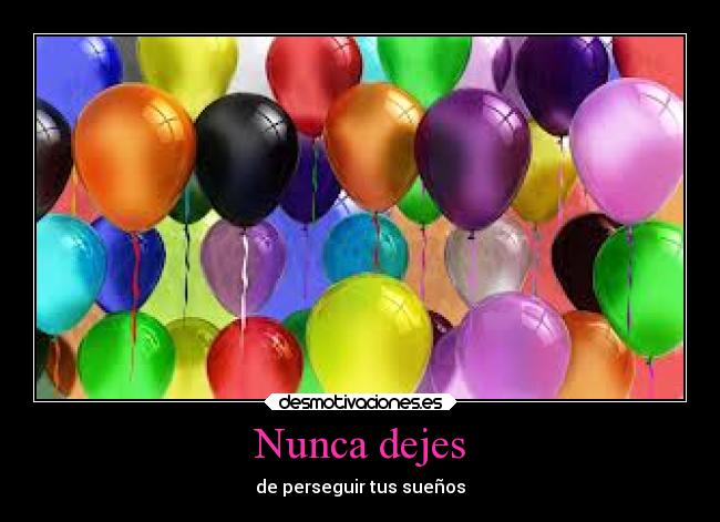 Nunca dejes - de perseguir tus sueños