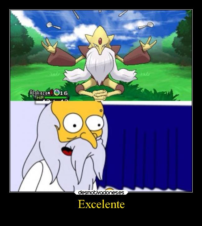 carteles humor pokemon devilbrigade ail senor burns alakazam los simpson evoluciones desmotivaciones