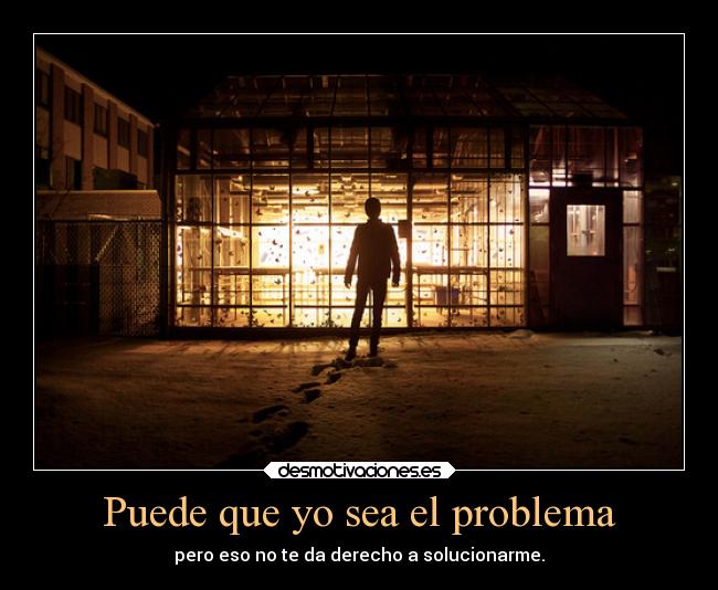 Puede que yo sea el problema -