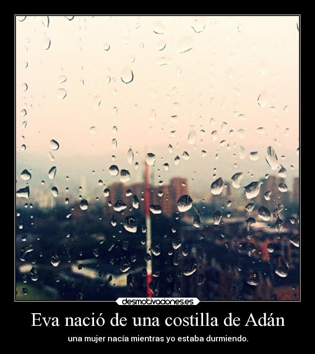 Eva nació de una costilla de Adán -