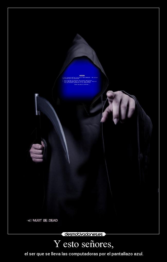 carteles internet computadora pantallaazuldelamuerte desmotivaciones