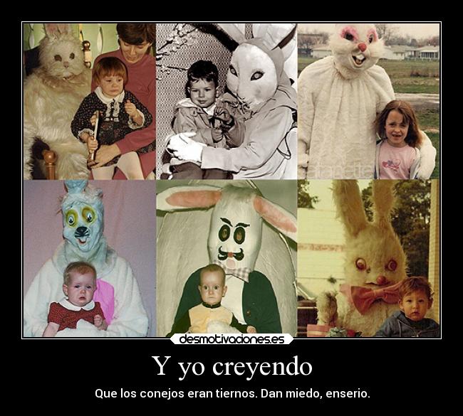 Y yo creyendo - Que los conejos eran tiernos. Dan miedo, enserio.