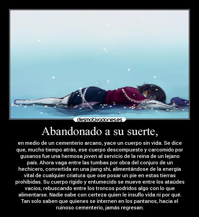 carteles muerte vida historia relato metaforas jiang shi touhou yoshika miyako desmotivaciones