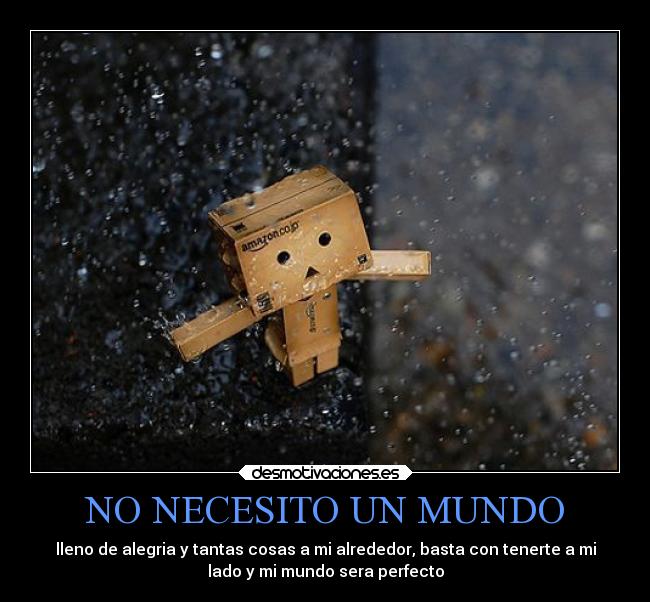 NO NECESITO UN MUNDO - 