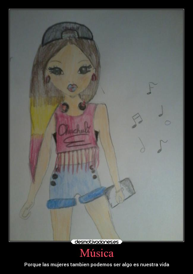 carteles musica musica mujer desmotivaciones