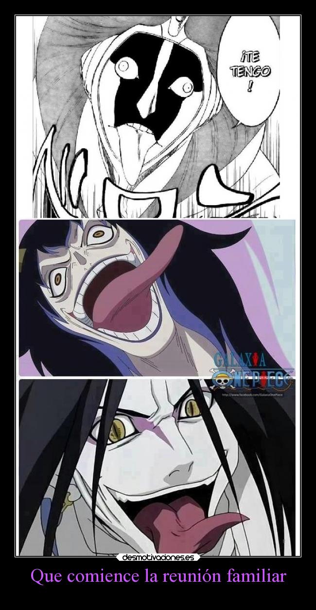 carteles naruto anime bleach one piece orochimaru crossover punk hasard cesar teiente shinigami desmotivaciones