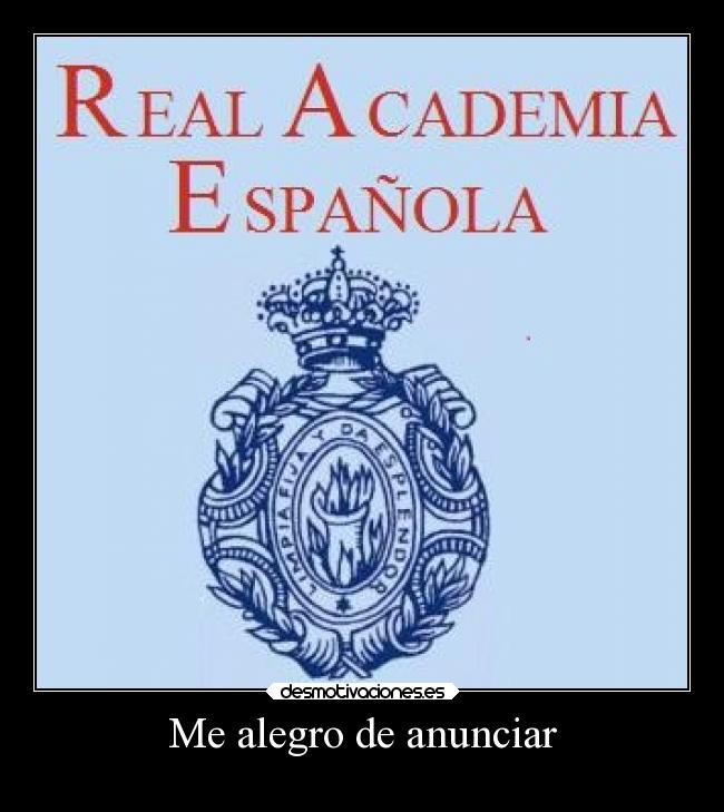 Me alegro de anunciar - 
