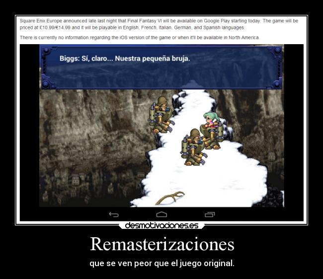 carteles sexo finalfantasy quierounputoremakenounaremasterizacioncutre desmotivaciones