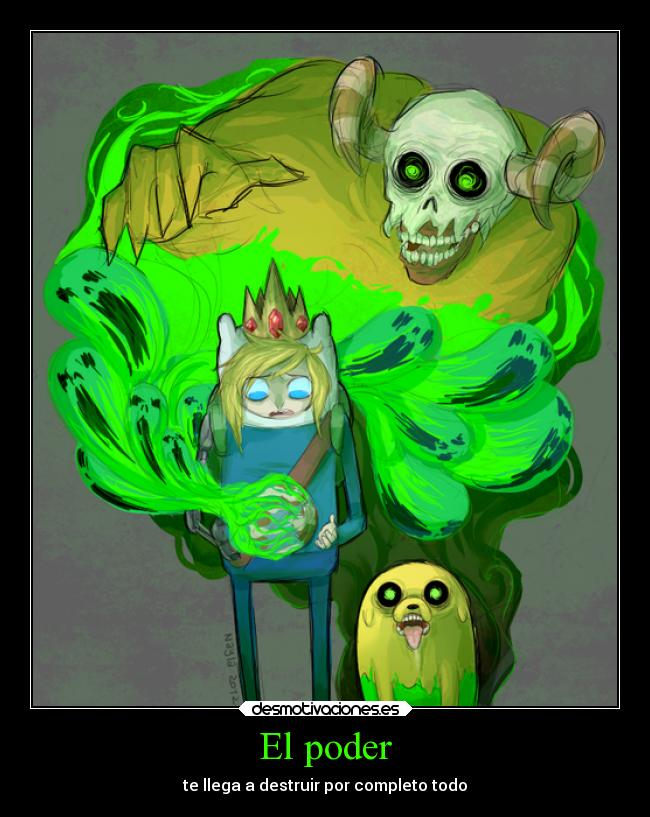 carteles tonto caracaturas hora aventura finn jake linch encanto ese capitulo desmotivaciones