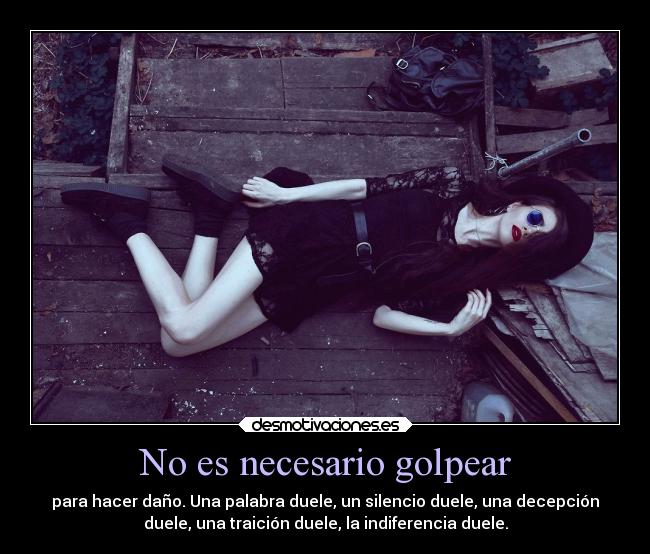 No es necesario golpear -
