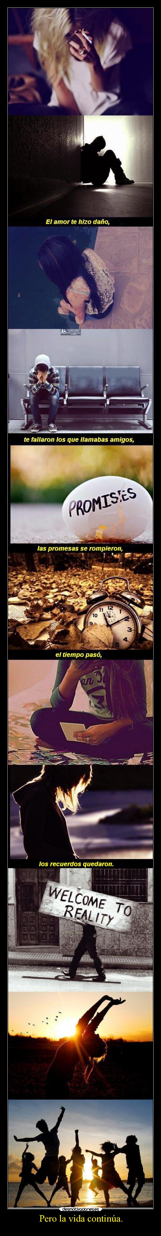 Pero la vida continúa. -