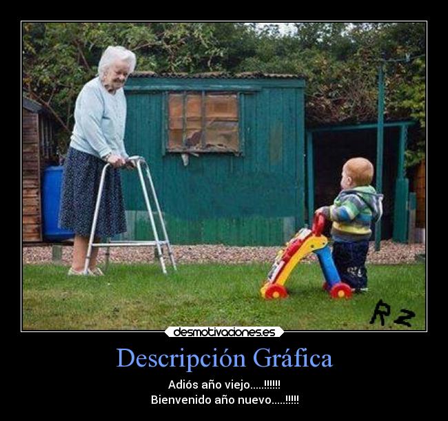 Descripción Gráfica - Adiós año viejo.....!!!!!!
Bienvenido año nuevo.....!!!!!