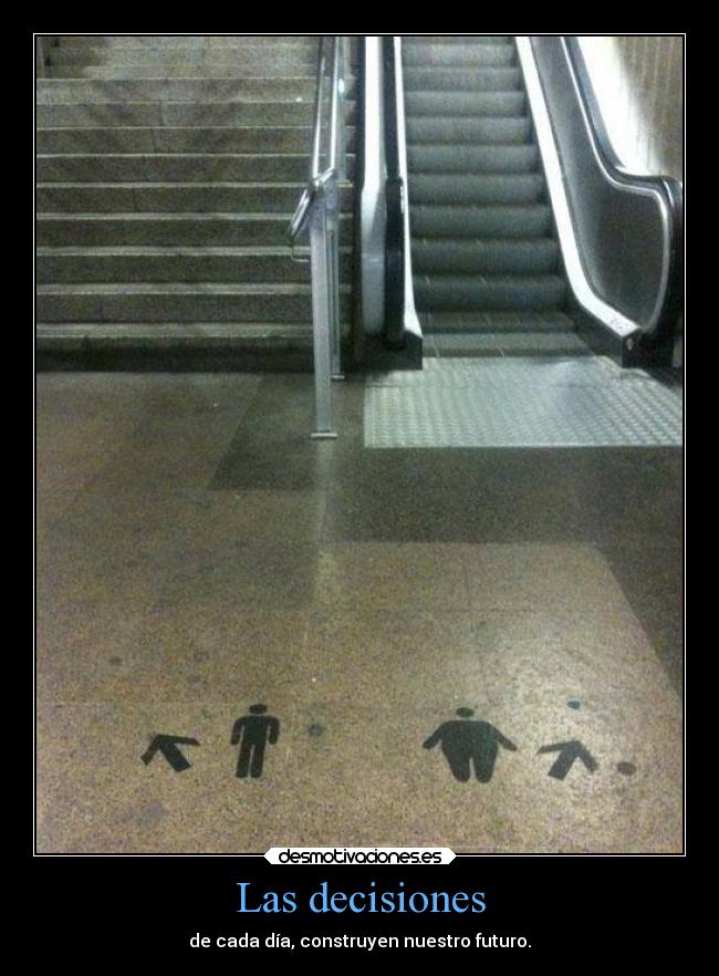 Las decisiones - de cada día, construyen nuestro futuro.