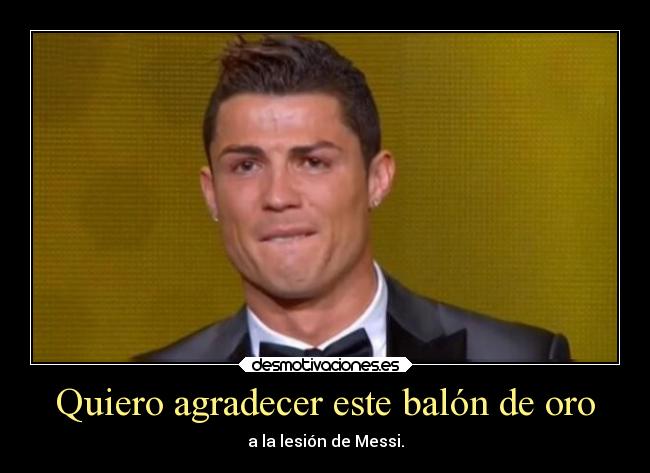 Quiero agradecer este balón de oro -