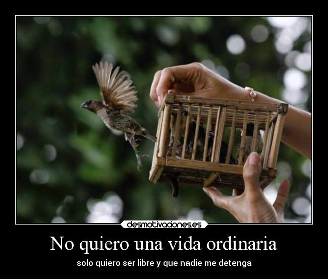No quiero una vida ordinaria -