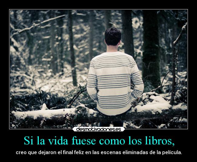 carteles vida literatura soledad tristeza vida hay peliculas solo libros desmotivaciones