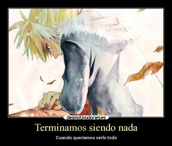 Terminamos siendo nada -