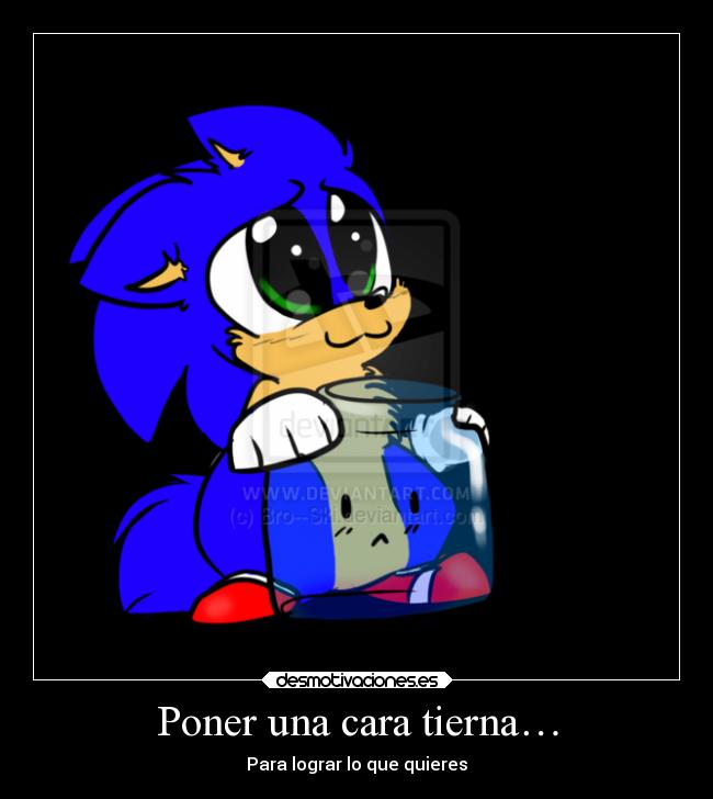carteles videojuegos sonic tierno kawaii desmotivaciones