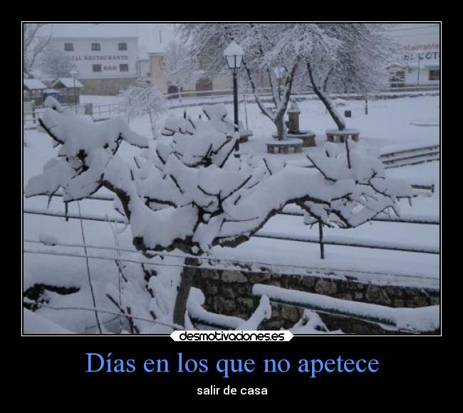 Días en los que no apetece - salir de casa