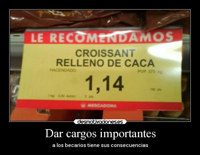 Dar cargos importantes - a los becarios tiene sus consecuencias