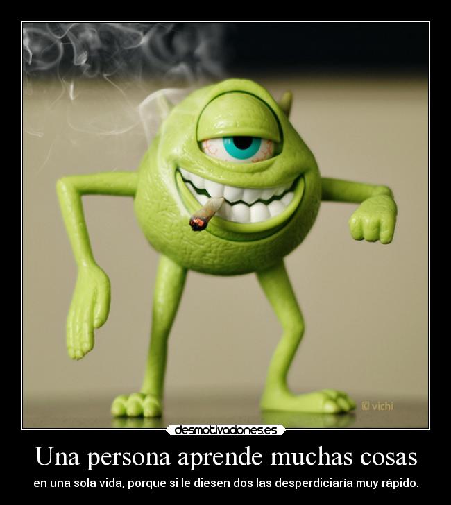 Una persona aprende muchas cosas -