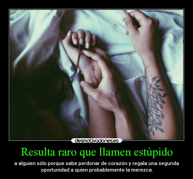 Resulta raro que llamen estúpido - 