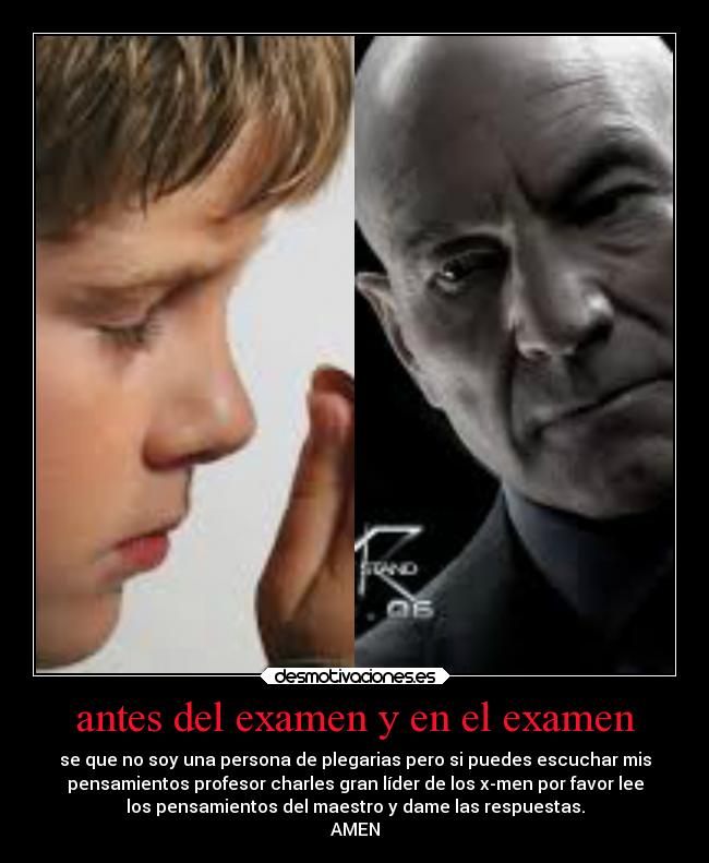 antes del examen y en el examen - 