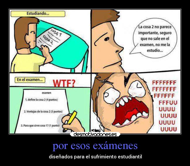 carteles examenes risa desmotivaciones