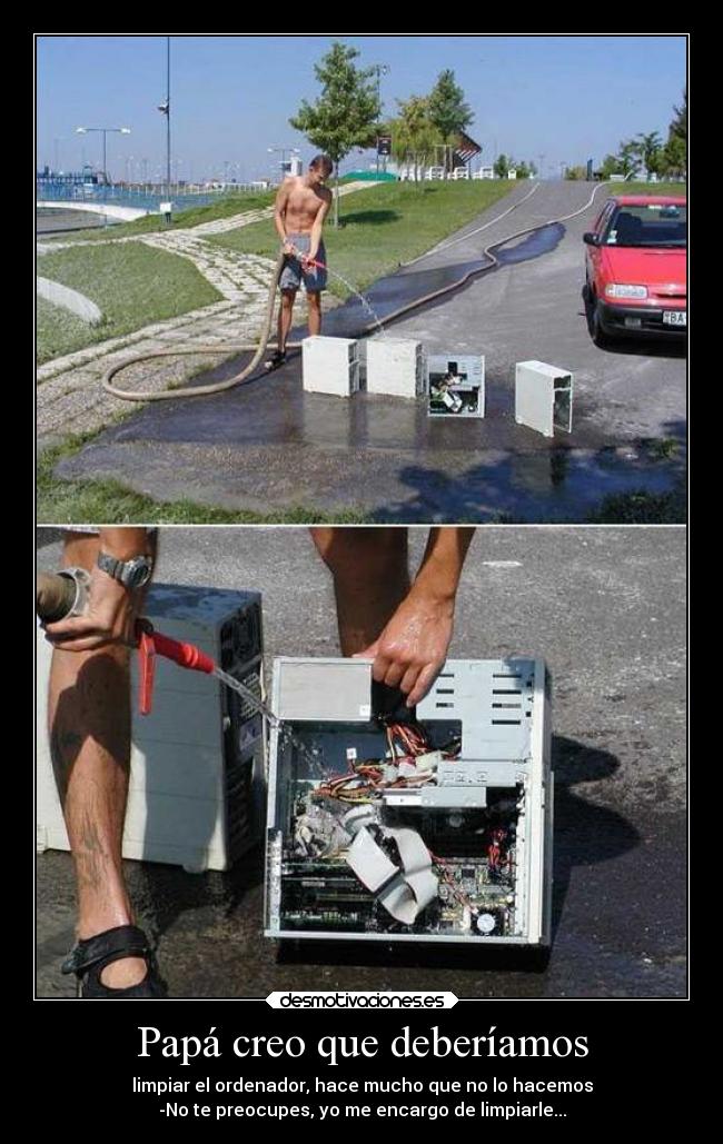 carteles humor limpiar ordenador manera incorrecta desmotivaciones