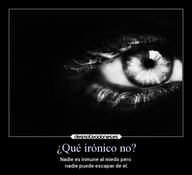 ¿Qué irónico no? -