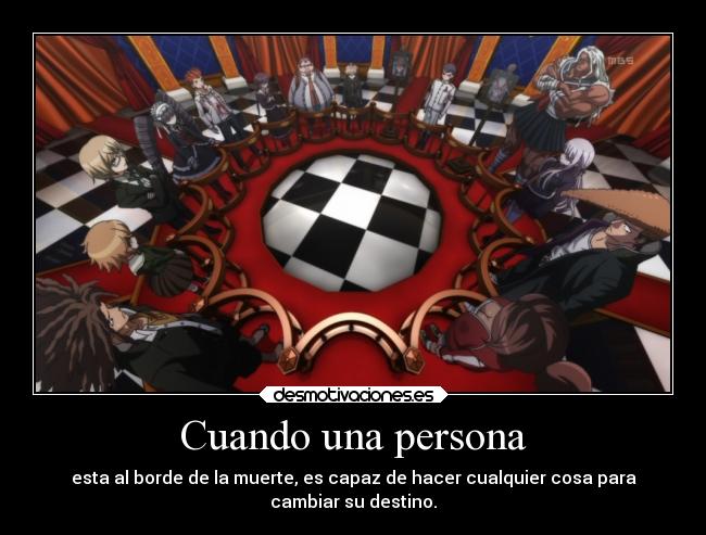 carteles muerte anime danganronpa desmotivaciones